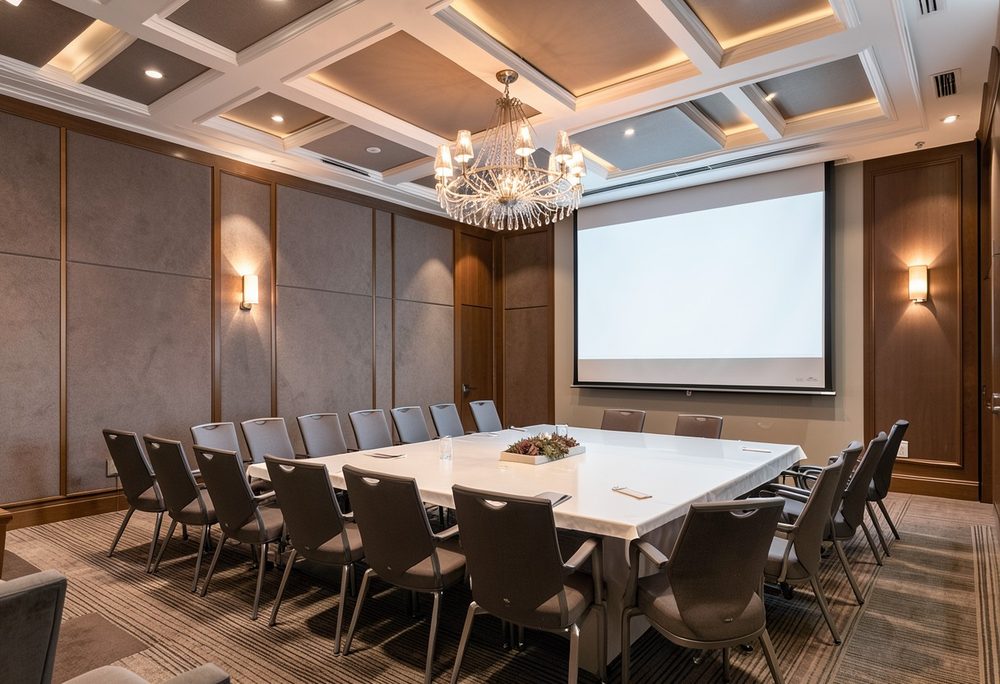 Hotel conference room acoustic treatment project in Jersey City, NJ