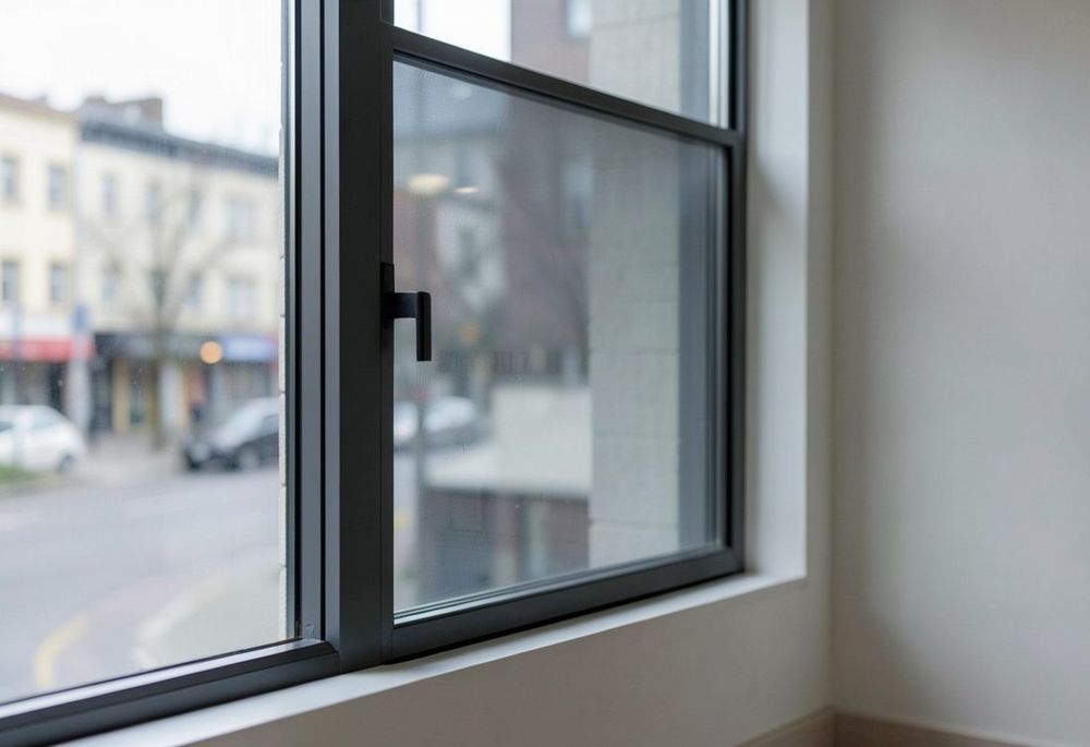 Secondary glazing installed over an existing window to block street noise